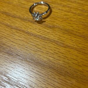 Silver Sunburst Crystal Ring - Women's Fashion Ring